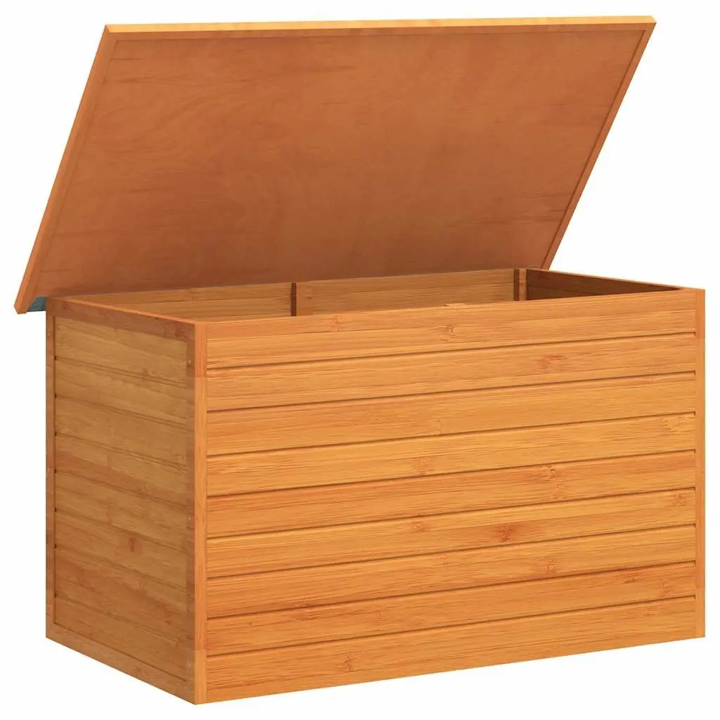Wooden Storage Box Outdoor Garden Patio Chest Brown 126x72x72cm