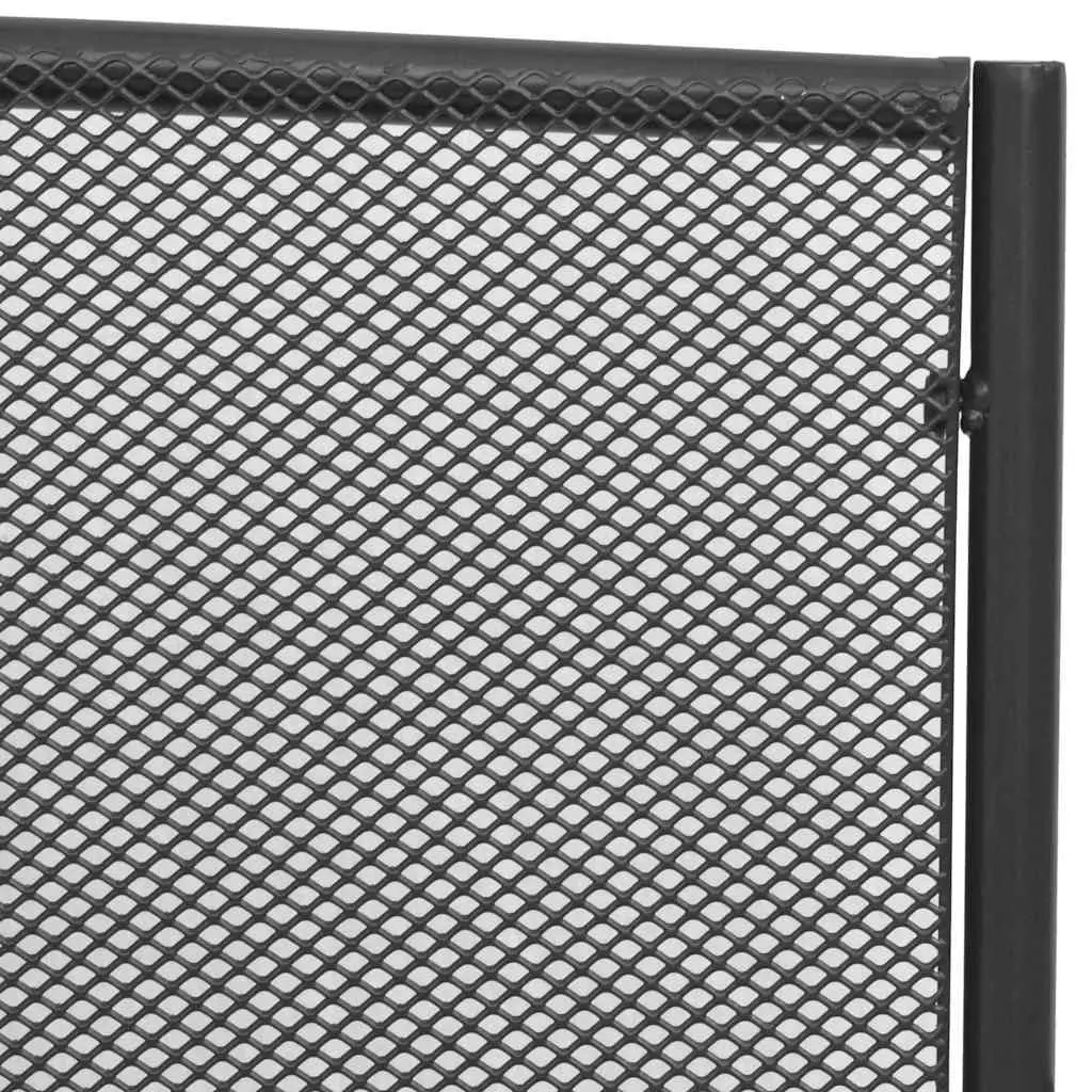 Garden Bench Steel Mesh 108cm Anthracite Patio Seating Industrial Style