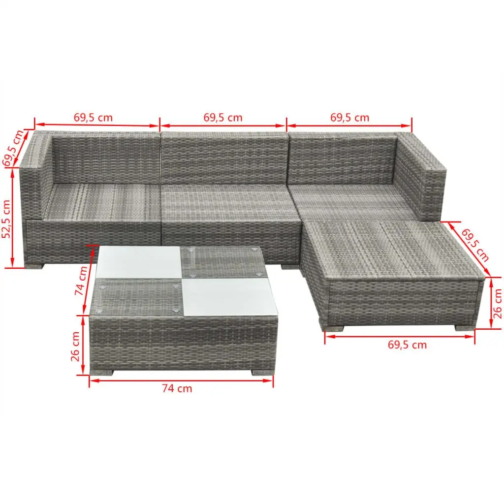 5-Piece Garden Lounge Set