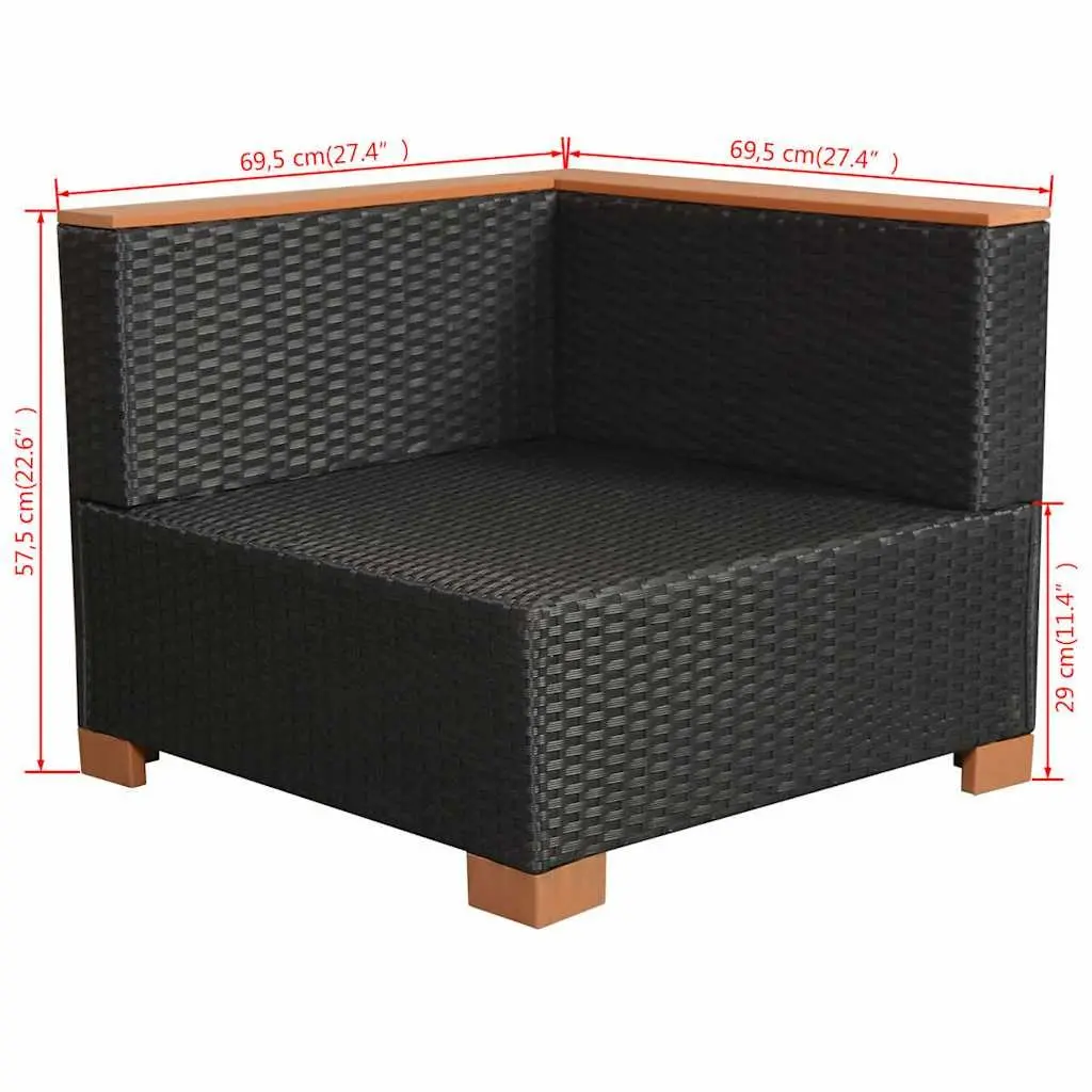 Garden Lounge Set Modular Outdoor Furniture 10 Piece Weather-Resistant PE Rattan Sofa Dining Cushions