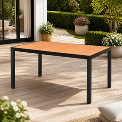 Your New Brown Garden Table 150x90x74 cm Awaits You