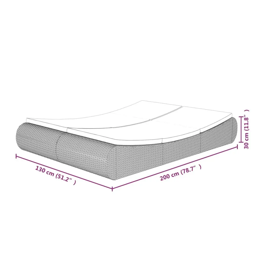 Rattan Sunlounger