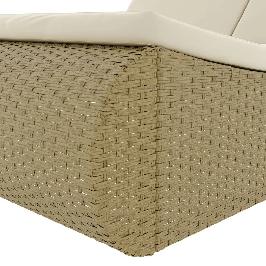 Rattan Sunlounger