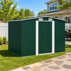 Your New Green Metal Storage Shed Awaits You