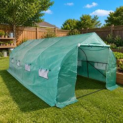 Your Friendly 18m² Polytunnel Greenhouse for Easy Gardening