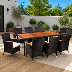 Enjoy Your Patio with This Friendly 9 Piece Dining Set