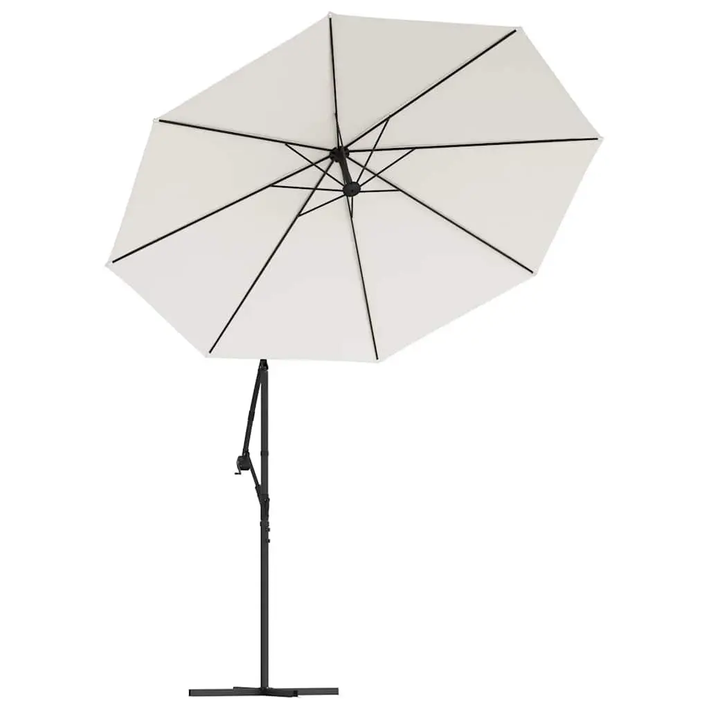 Hanging Garden Parasol Solar Powered LED Lighting 300cm Outdoor Umbrella