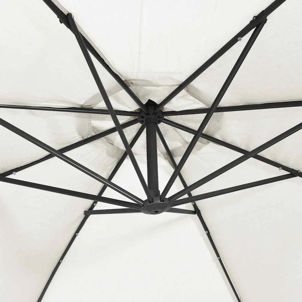 Hanging Garden Parasol Solar Powered LED Lighting 300cm Outdoor Umbrella