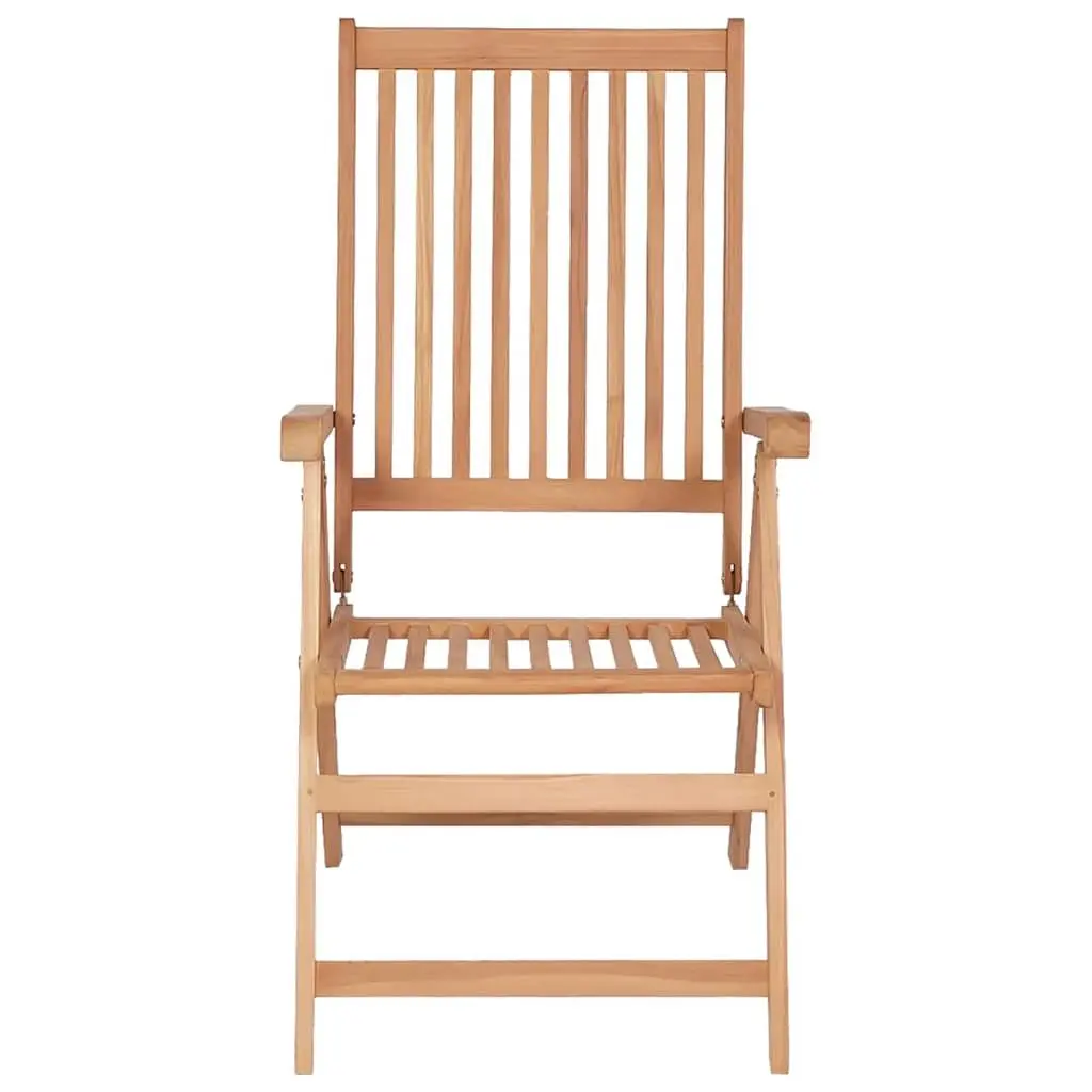 Reclining Garden Chairs Folding Teak Wood 2 Piece
