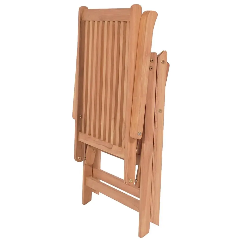 Reclining Garden Chairs Folding Teak Wood 2 Piece