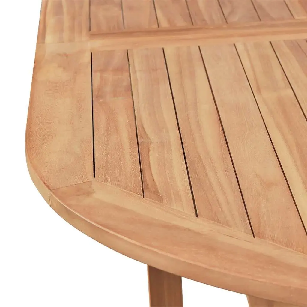 Outdoor Dining Set Teak Wood 7 Piece Folding Reclining Armchairs