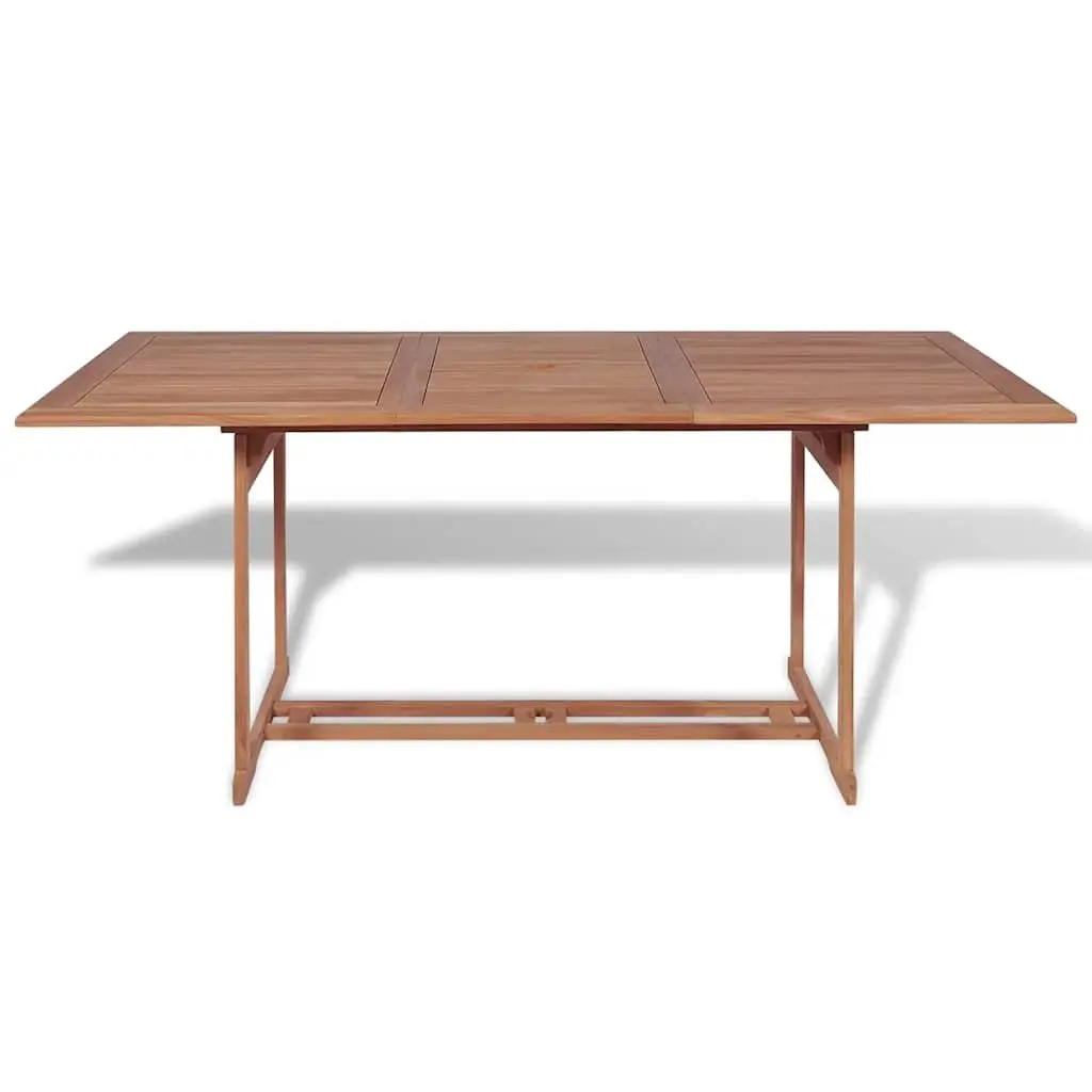 Outdoor Dining Table 180x90x75cm Teak Wood Garden Patio Furniture