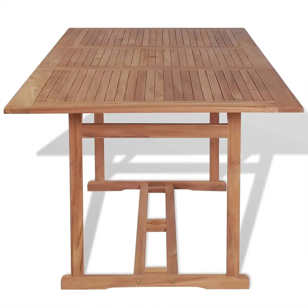 Outdoor Dining Table 180x90x75cm Teak Wood Garden Patio Furniture