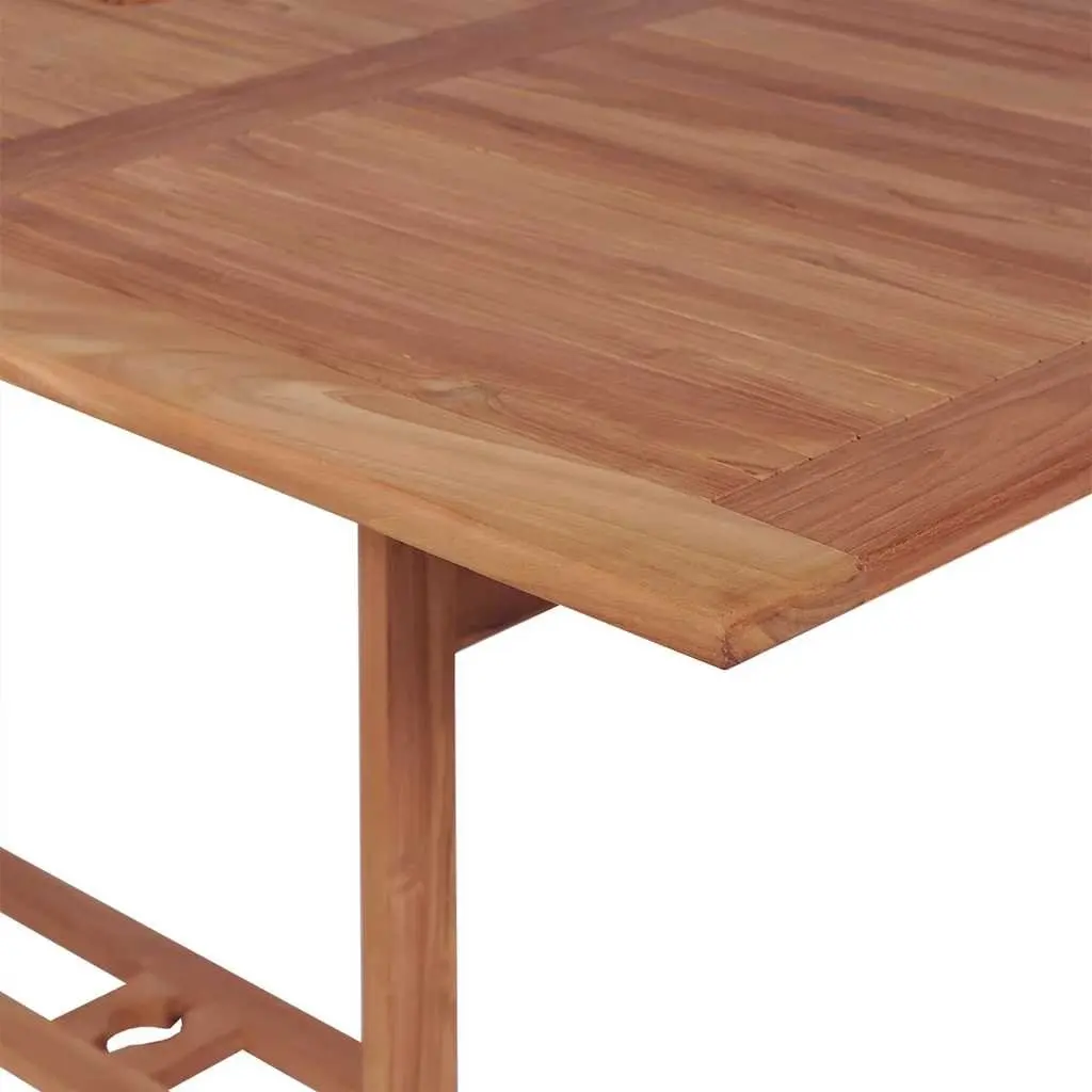 Outdoor Dining Table 180x90x75cm Teak Wood Garden Patio Furniture