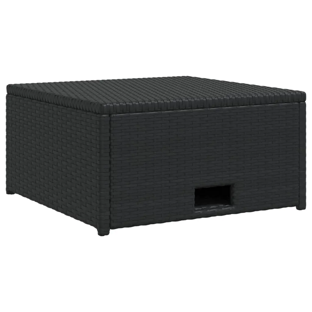 4 Piece Garden Lounge Set Outdoor Furniture Poly Rattan Sofa with Cushions Black