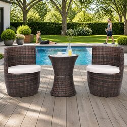 Friendly Rattan Bistro Set for Your Outdoor Comfort