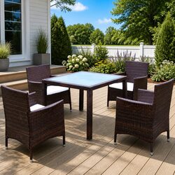 You’ll Love This 5-Piece Rattan Garden Dining Set