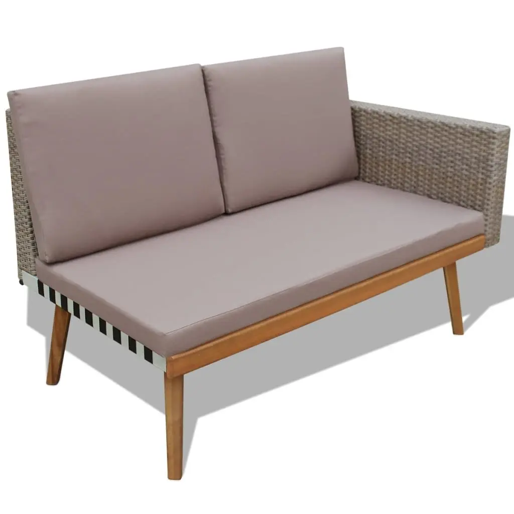 Garden Lounge Set Modern Elegance 4 Piece Outdoor Furniture Poly Rattan Patio Sofa with Cushions