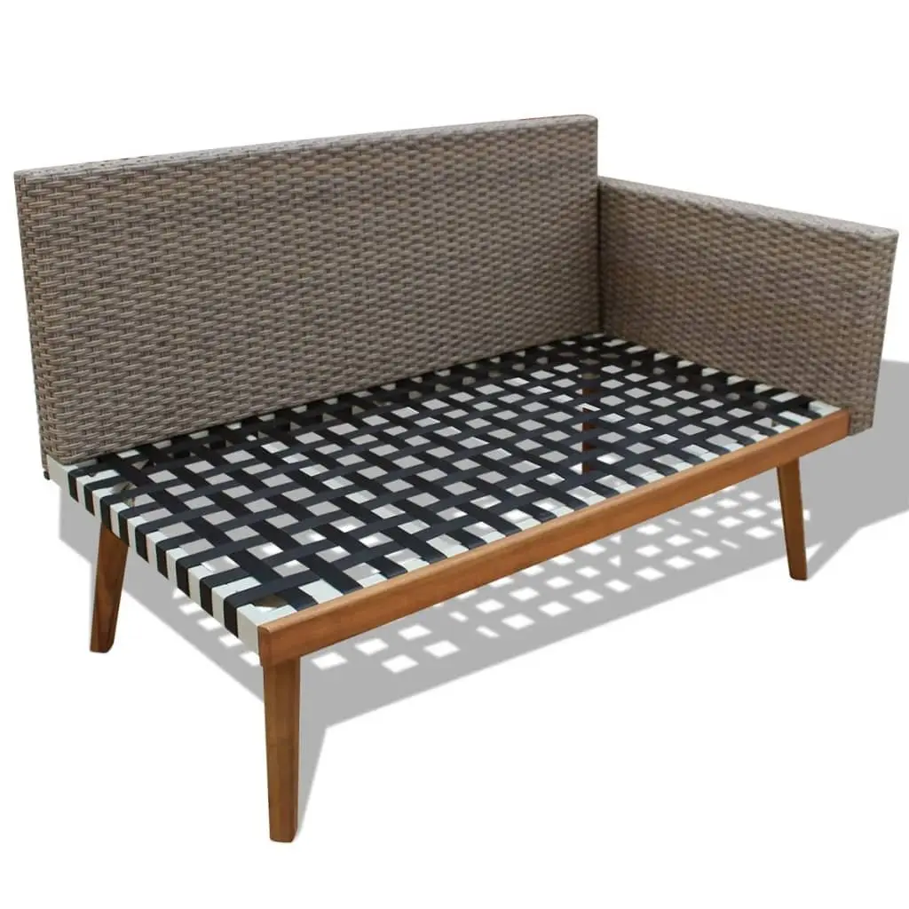 Garden Lounge Set Modern Elegance 4 Piece Outdoor Furniture Poly Rattan Patio Sofa with Cushions
