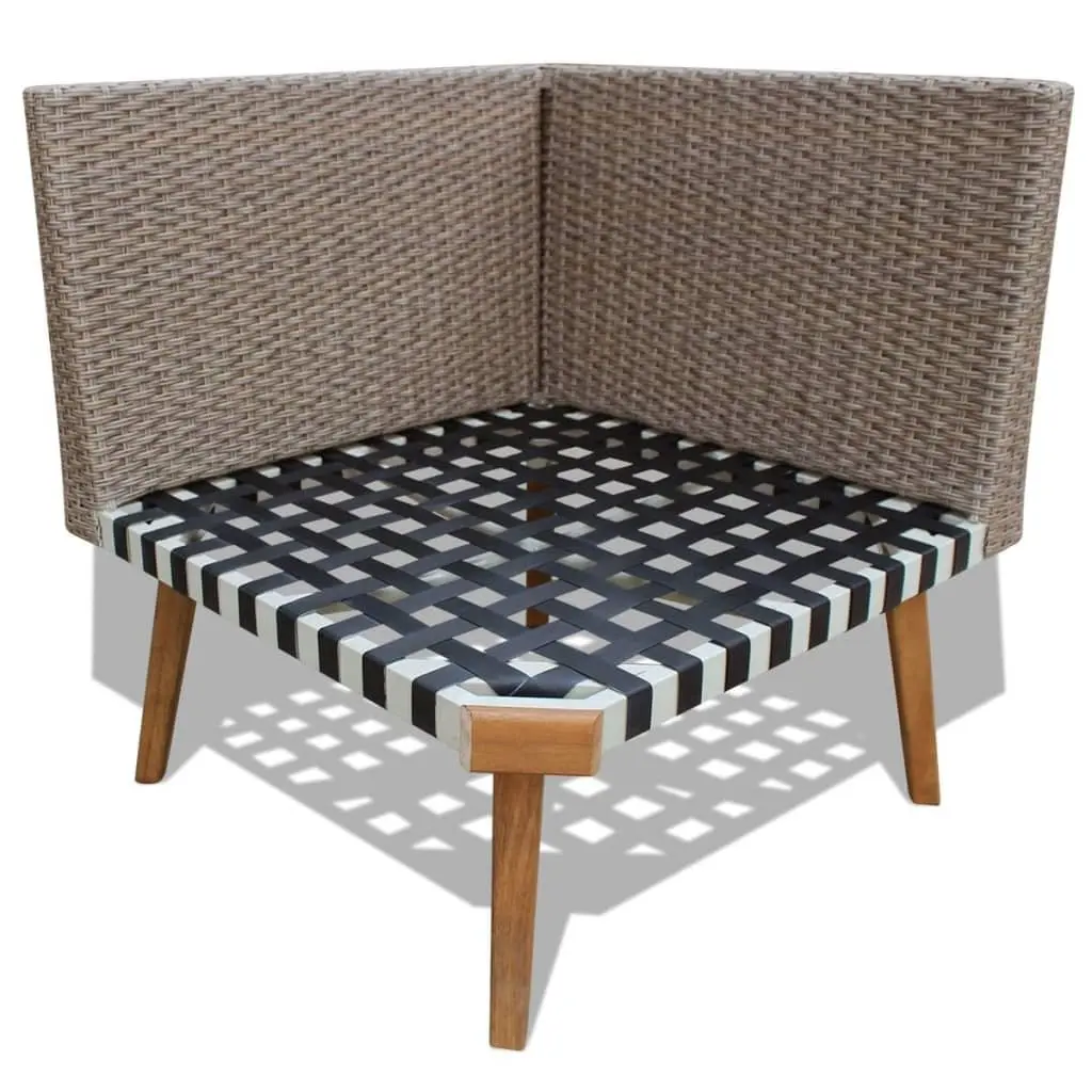 Garden Lounge Set Modern Elegance 4 Piece Outdoor Furniture Poly Rattan Patio Sofa with Cushions