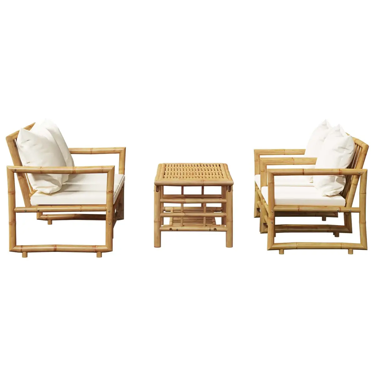 4 Piece Bamboo Lounge Set