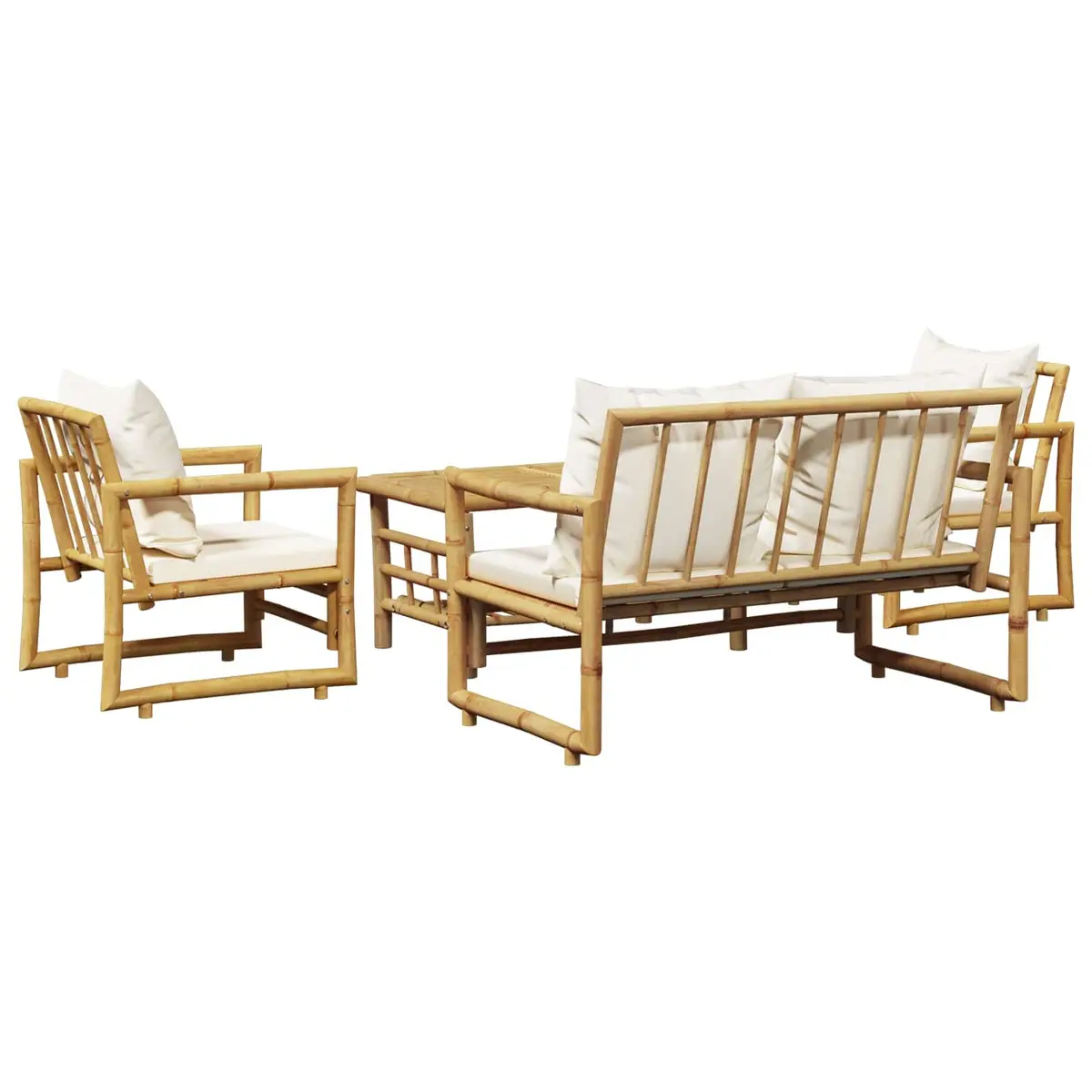 4 Piece Bamboo Lounge Set