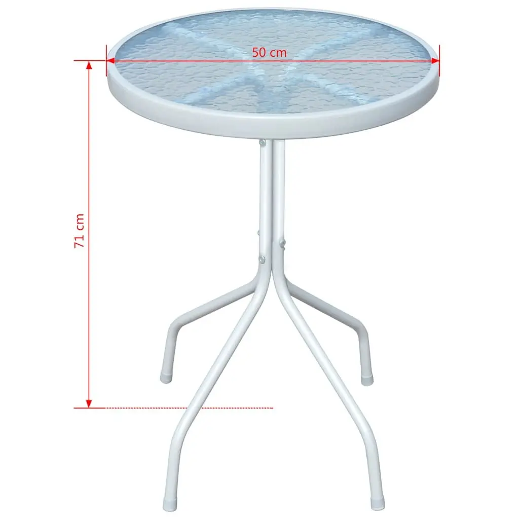 Grey Round Bistro Table for Outdoor Fun
