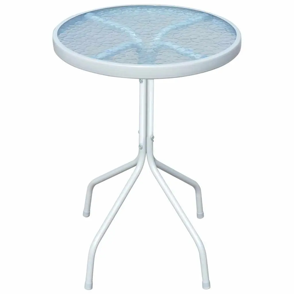 3 Piece Bistro Set Outdoor Garden Furniture Weather-Resistant Steel Frame Chairs Table