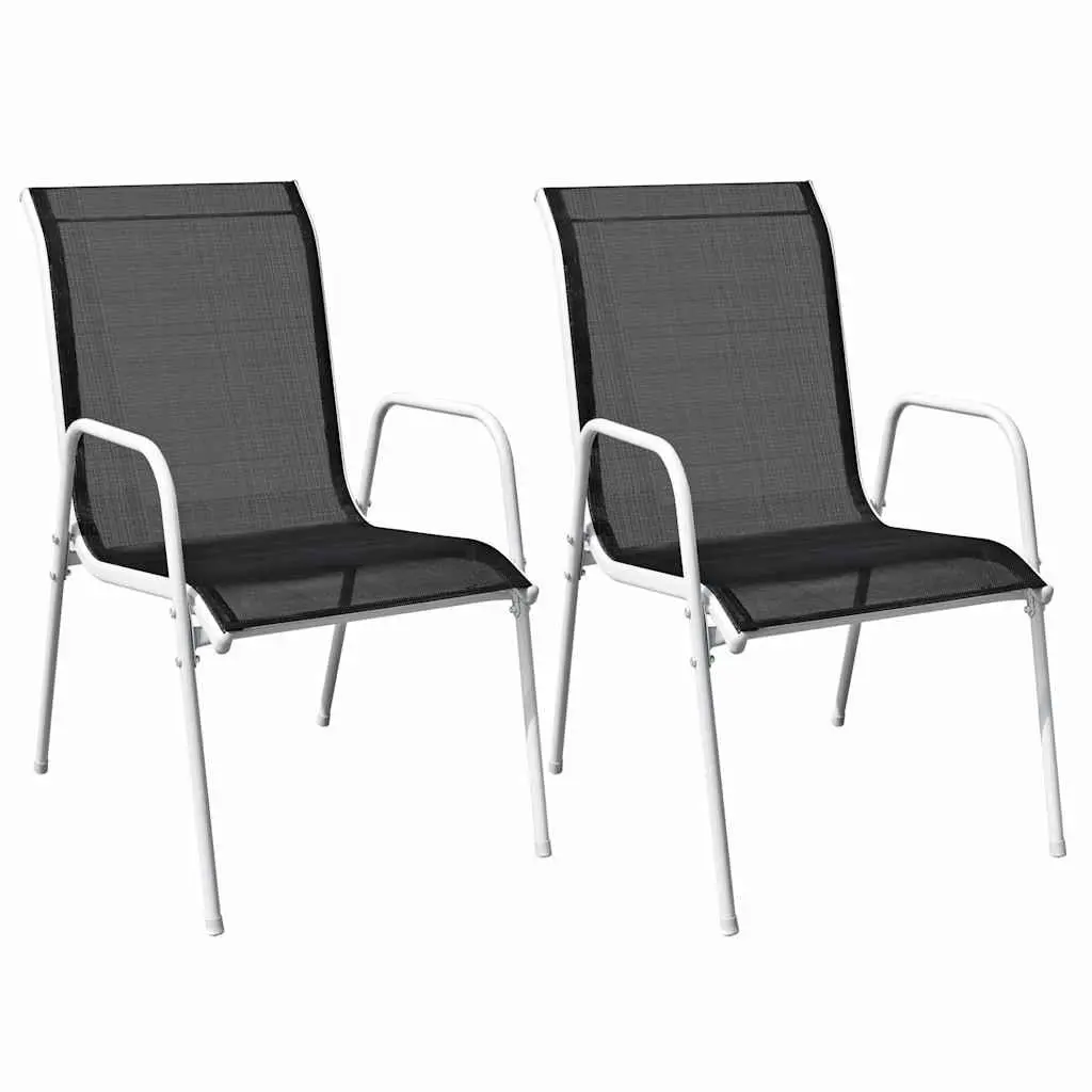 3 Piece Bistro Set Outdoor Garden Furniture Weather-Resistant Steel Frame Chairs Table