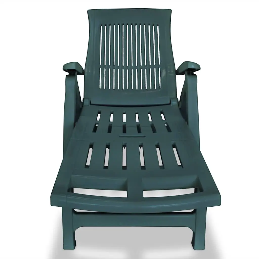 Sun Lounger with Footrest Foldable Reclining Outdoor Garden Patio Deck Chair