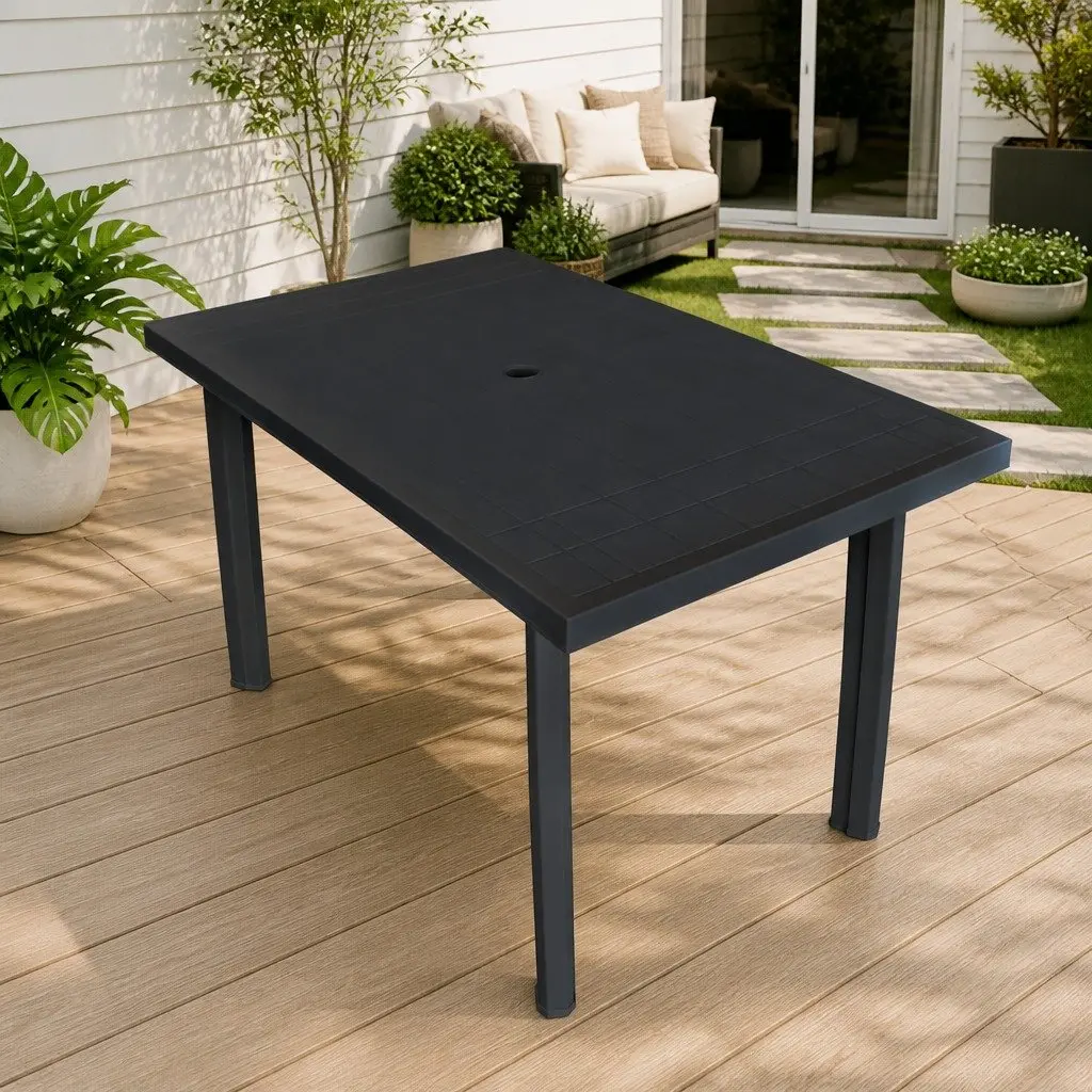 Garden Table Weather Resistant Anthracite 126 x 76 x 72 cm
