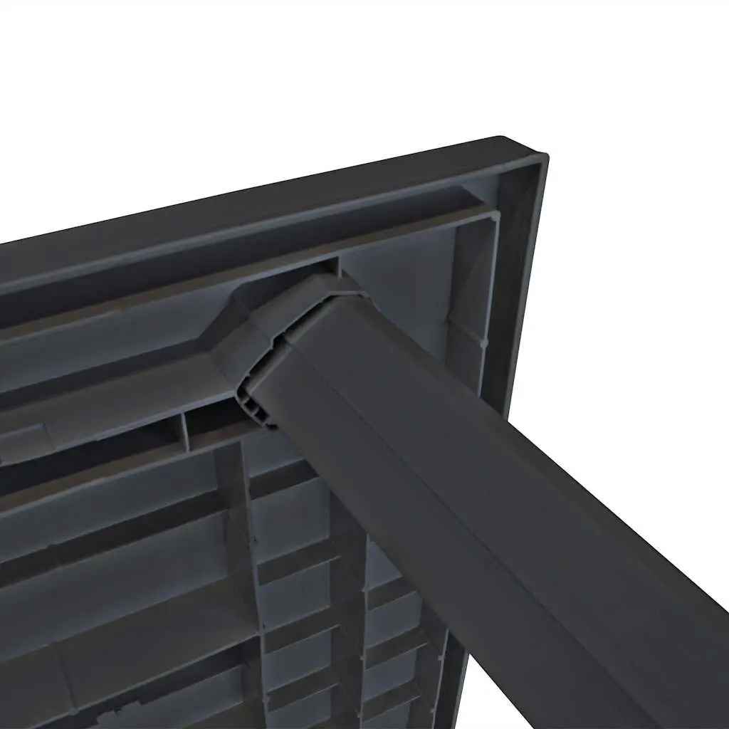 Garden Table Weather Resistant Anthracite 126 x 76 x 72 cm