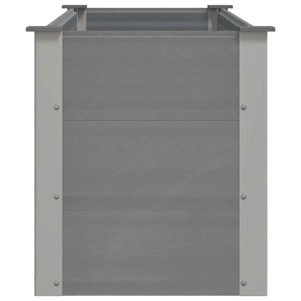 Outdoor Flower Plant Box Grey Durable Weather Resistant 150x50x54cm Garden Raised Bed Planter