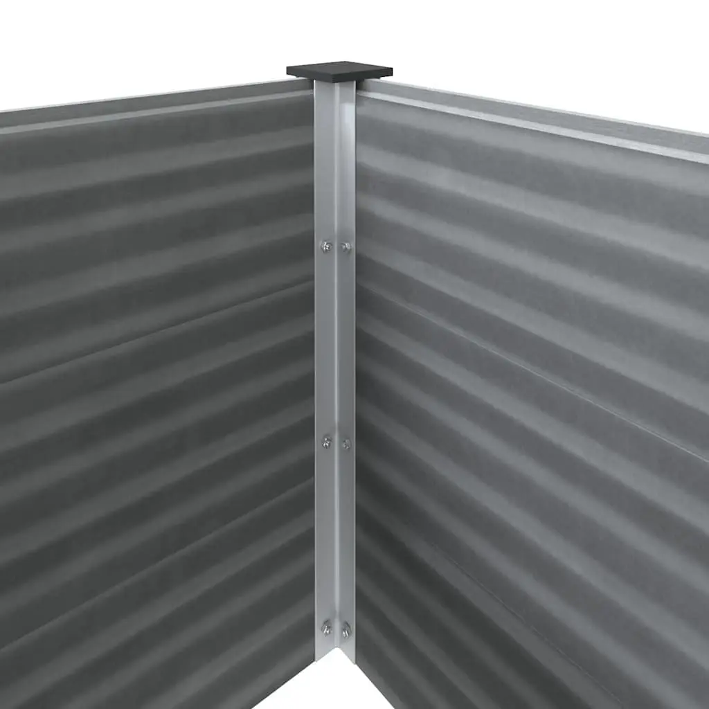 Outdoor Flower Plant Box Grey Durable Weather Resistant 150x50x54cm Garden Raised Bed Planter