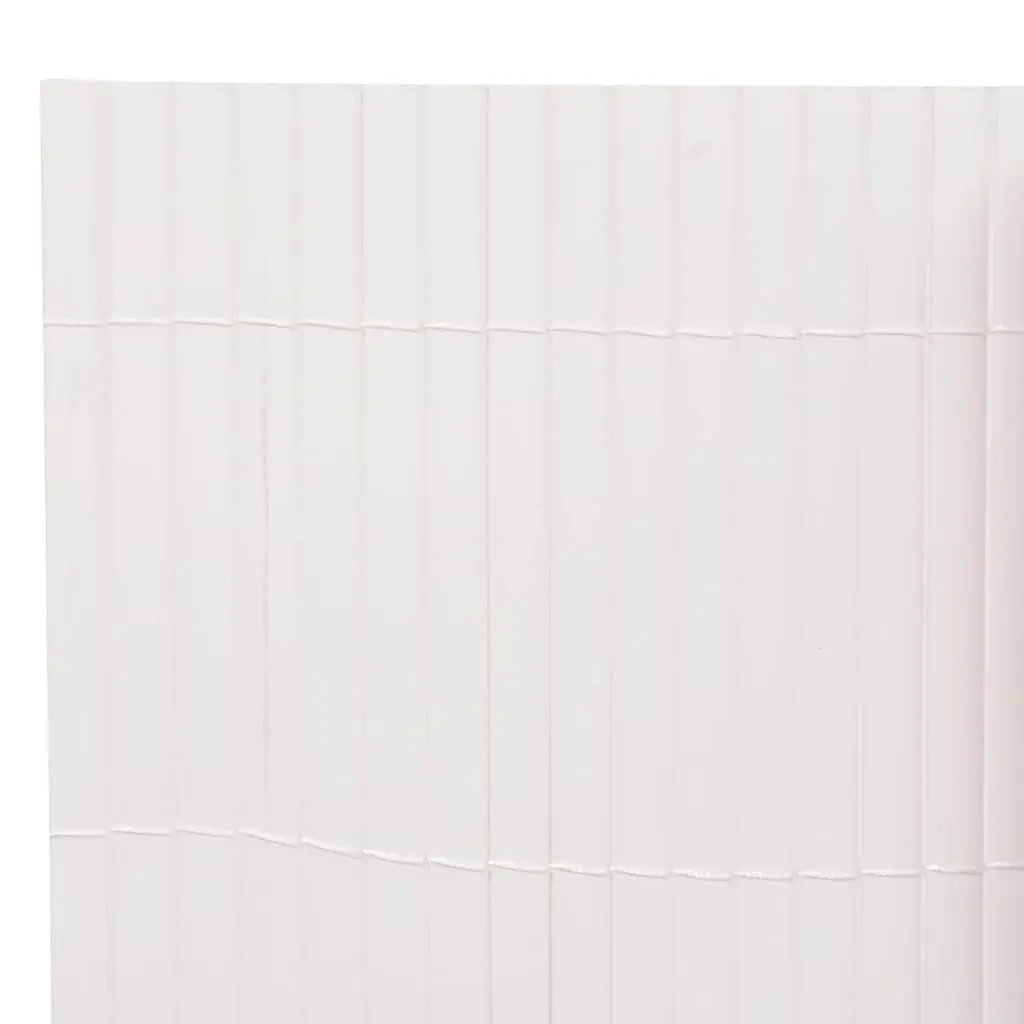 Double-Sided Garden Fence Panel White 90x300 cm Outdoor Sectioning Windbreak