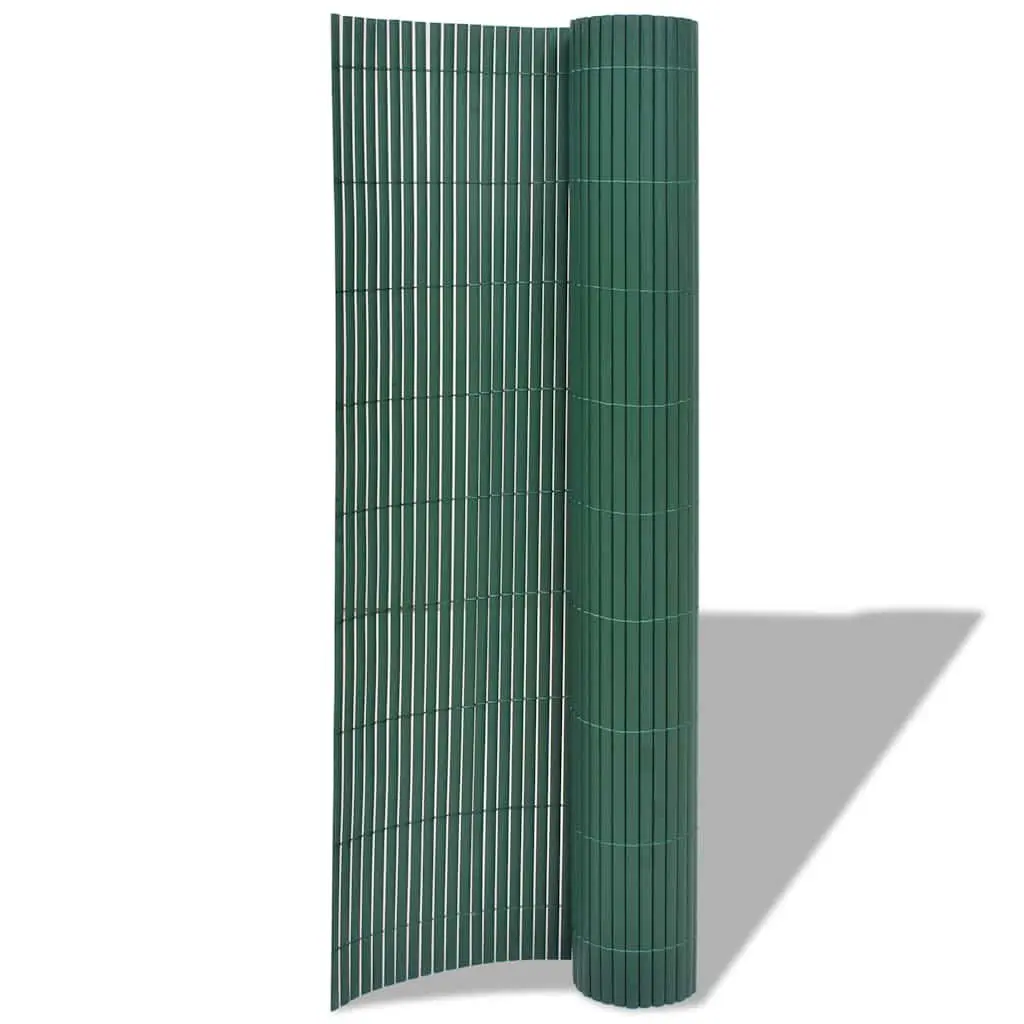 PVC Garden Fence Panel Double-Sided Weather-Resistant Green 90x500cm Lightweight Outdoor Screening Privacy Barrier