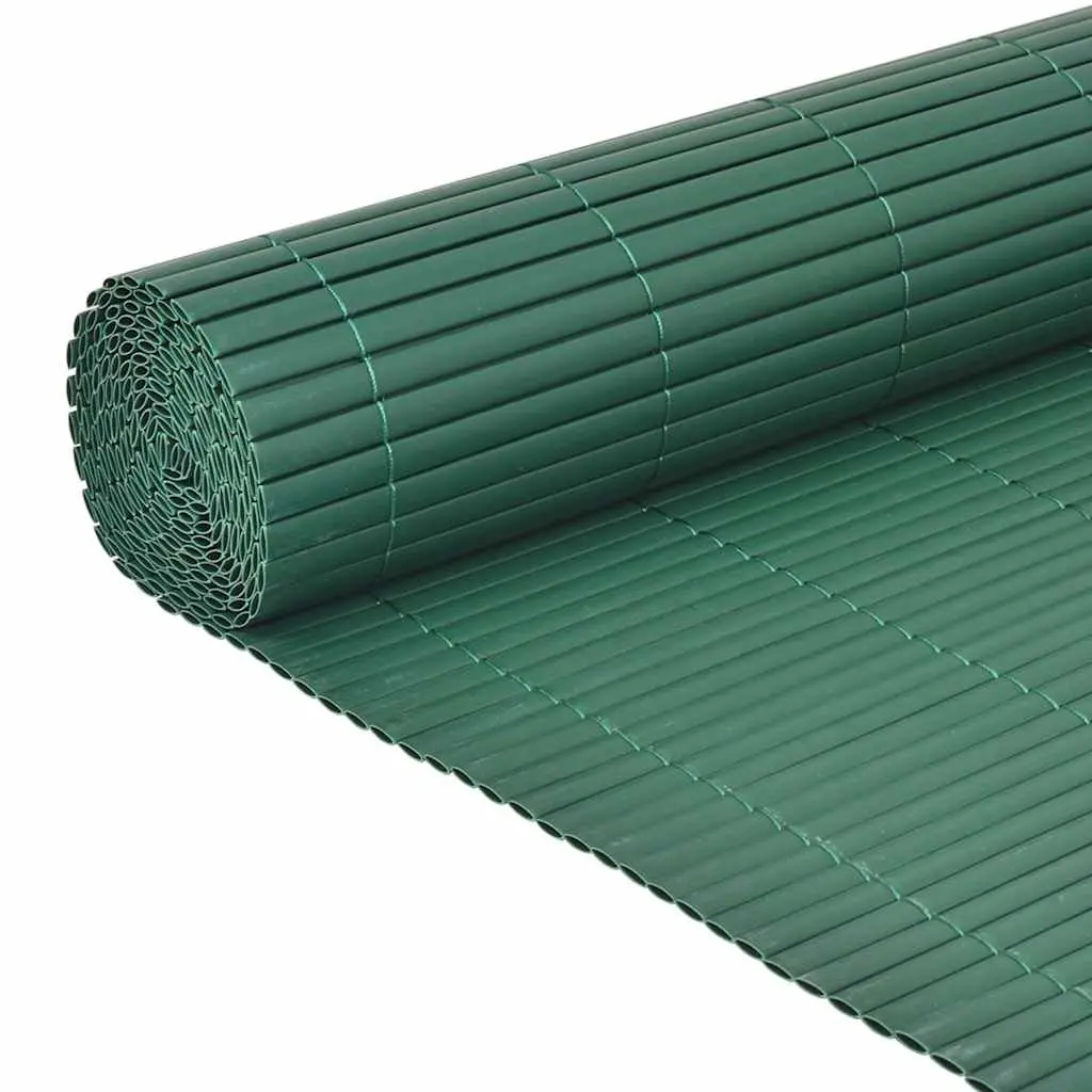 PVC Garden Fence Panel Double-Sided Weather-Resistant Green 90x500cm Lightweight Outdoor Screening Privacy Barrier
