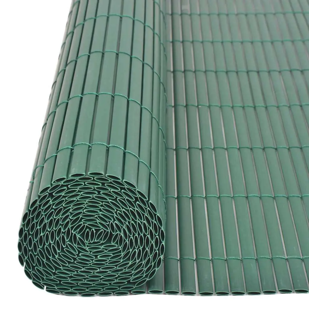 PVC Garden Fence Panel Double-Sided Weather-Resistant Green 90x500cm Lightweight Outdoor Screening Privacy Barrier
