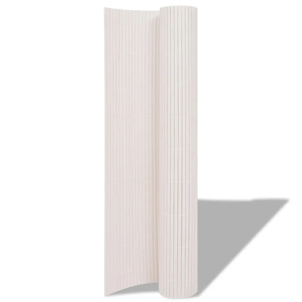 Garden Fence Panel White Smooth Surface 150 x 500 cm