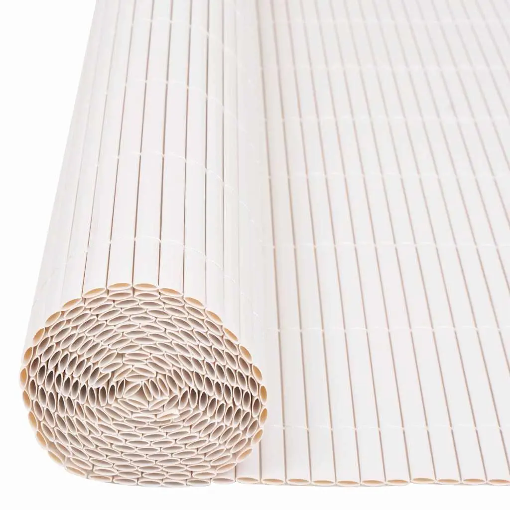 Garden Fence Panel White Smooth Surface 150 x 500 cm