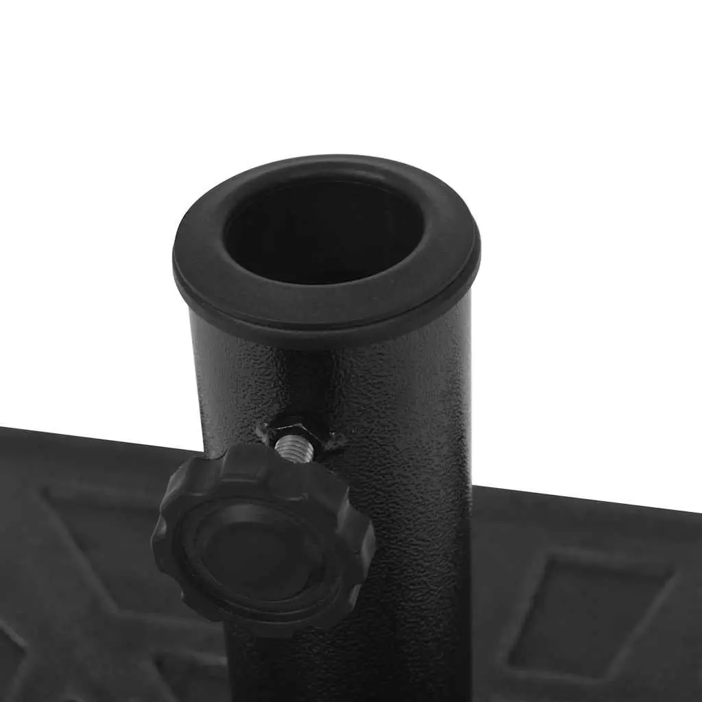 Parasol Base Square Weather Resistant Resin Umbrella Stand 57 mm Tube