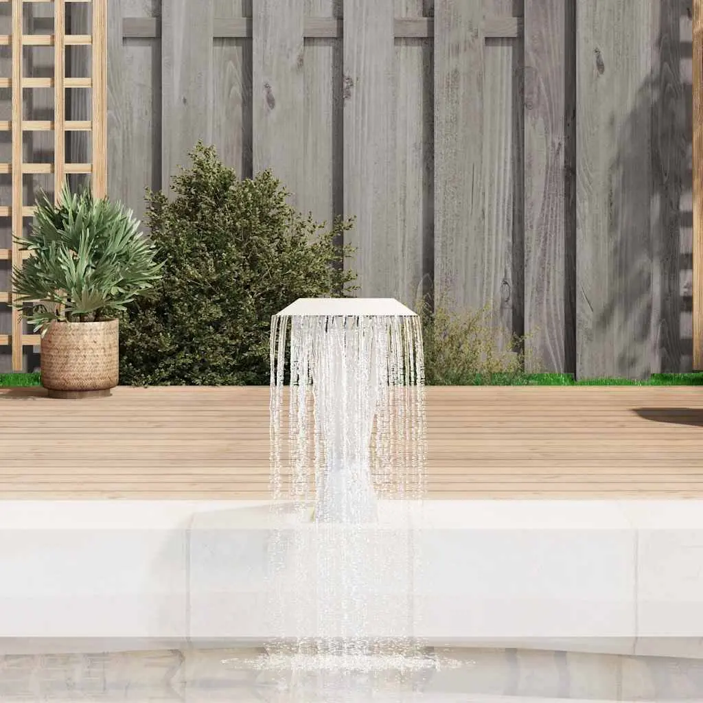 Outdoor Silver Pool Fountain