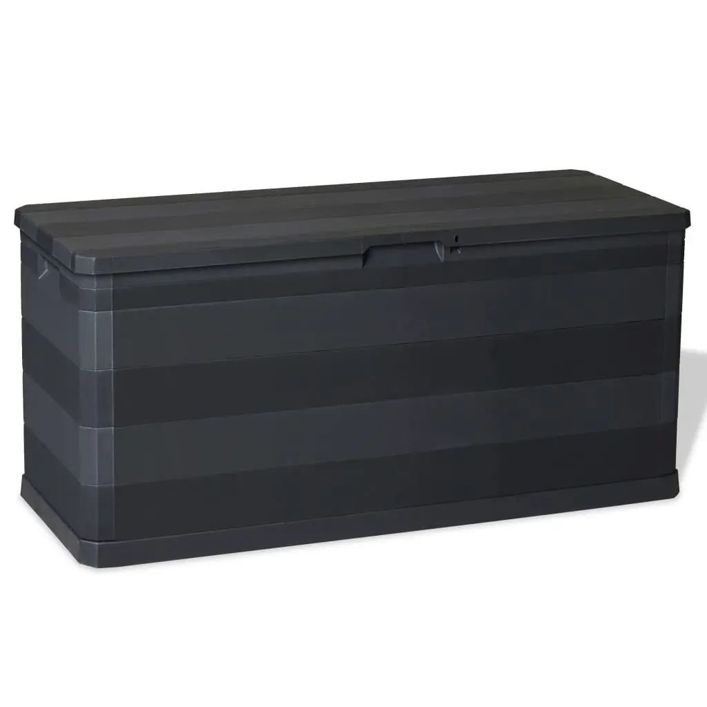 Garden Storage Box Outdoor Patio Deck Container Organizer Black 117x45x56cm