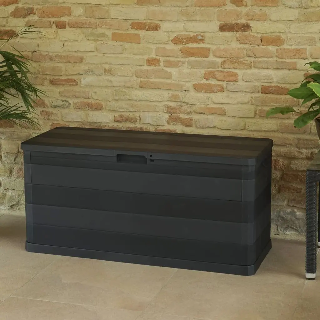 Garden Storage Box Outdoor Patio Deck Container Organizer Black 117x45x56cm