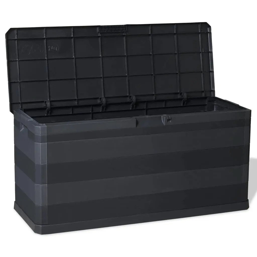 Garden Storage Box Outdoor Patio Deck Container Organizer Black 117x45x56cm