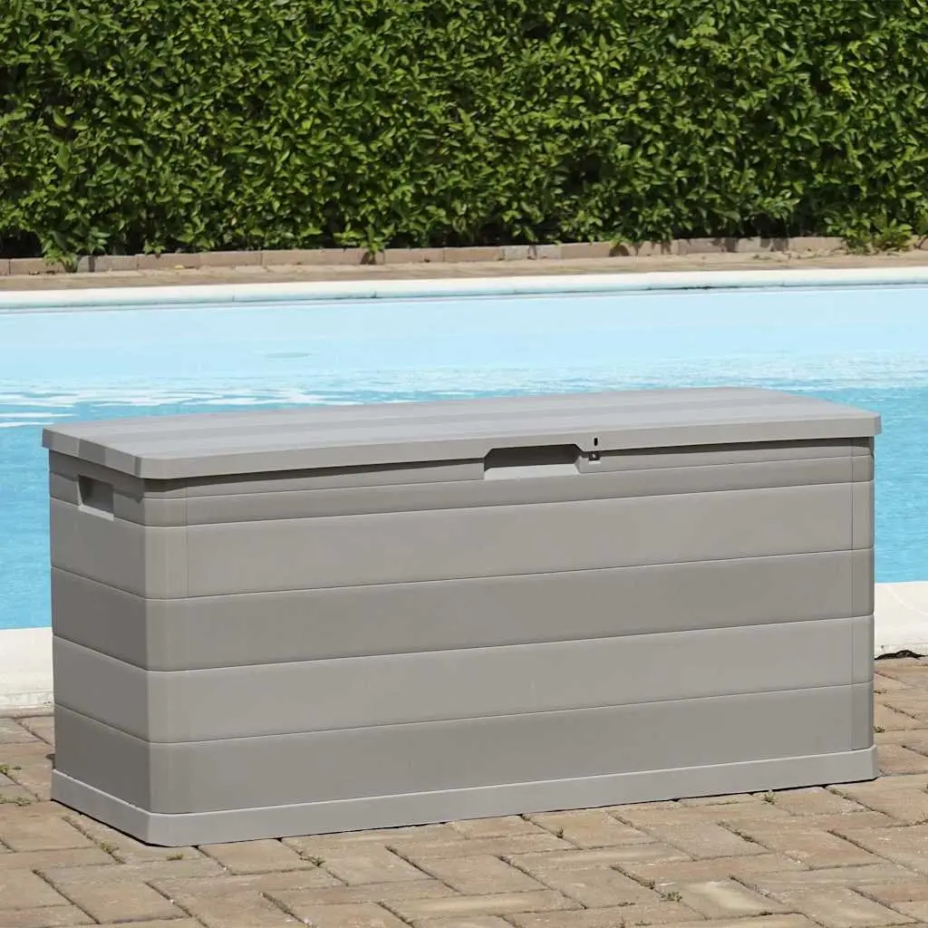 Garden Storage Box Grey Outdoor Patio Deck Cushion Organizer 117 x 45 x 56 cm