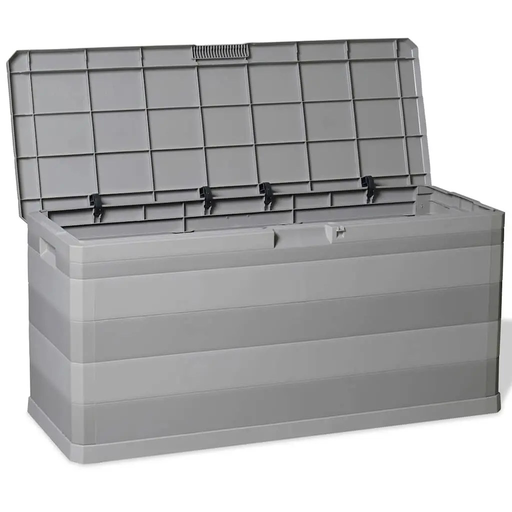 Garden Storage Box Grey Outdoor Patio Deck Cushion Organizer 117 x 45 x 56 cm