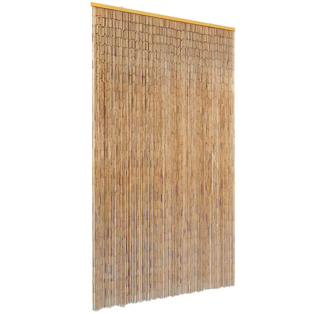 Bamboo Curtain Brown Insect Screen Door Privacy 120x220cm Natural Style