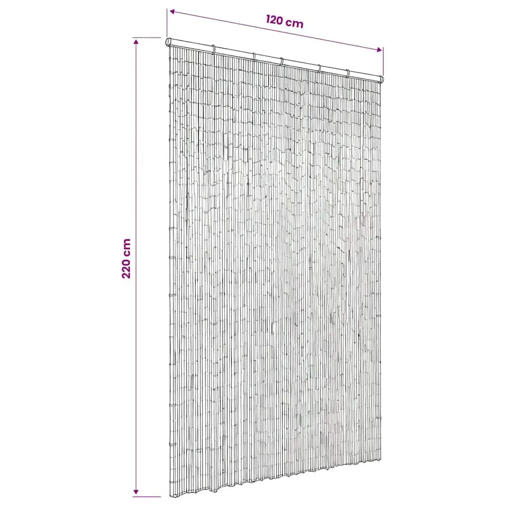 Bamboo Curtain Brown Insect Screen Door Privacy 120x220cm Natural Style