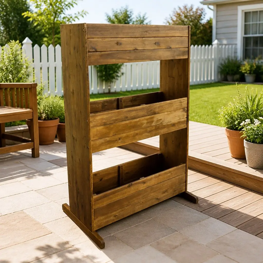 3-Tier Garden Raised Bed Planter Wooden Outdoor Flower Plant Container Box